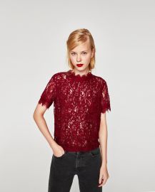 Embroidered Lace Top by Zara at Zara